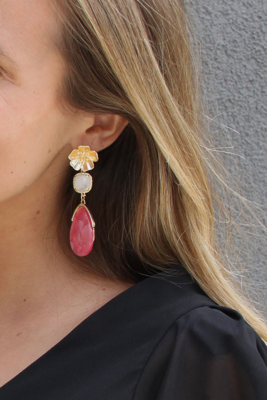 Aros Flor, Blanco y Rosado